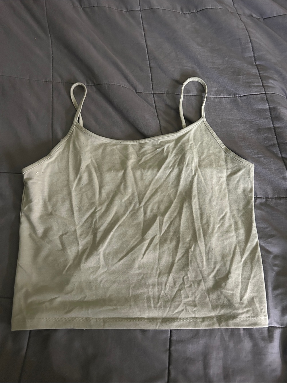 Women's Olive Green Spaghetti Strap Cami Tank Top